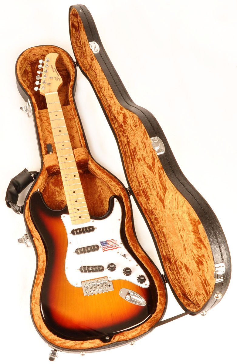 Douglas Egc 450 St Bk/Gold Guitar Case For Fender Stratocaster Telecaster Rickenbacker Epiphone Coronet Wilshire & Similar Model